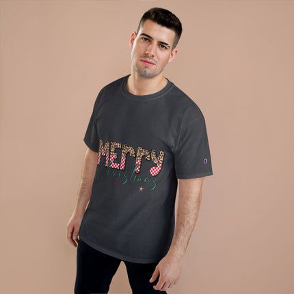 Champion-T-Shirt mit Weihnachtsmotiv