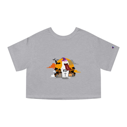 Champion Damen Heritage Cropper T-Shirt mit Halloween-Motiv