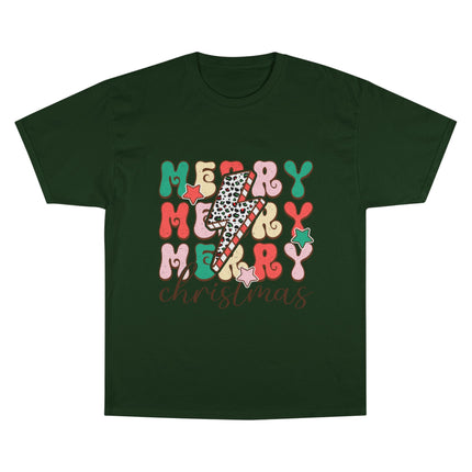 Champion-T-Shirt mit Weihnachtsmotiv