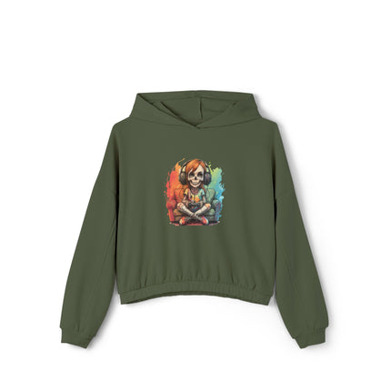 Halloween themed Women's Cinched Bottom Hoodie