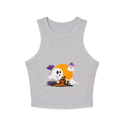Halloween-Themen Damen Micro Rib Racer Tank Top