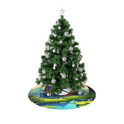 House Scenery design themed Christmas Tree Skirts