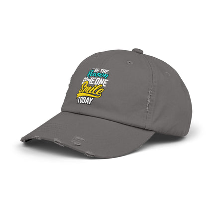 Unisex Distressed Cap mit Typografie-Motiven 