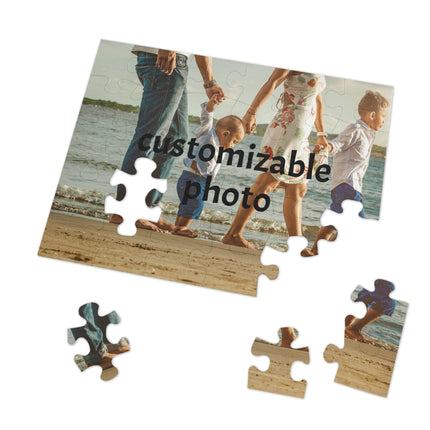 Personalized Family Photo Jigsaw Puzzle with Tin – Custom Memorable Puzzle
