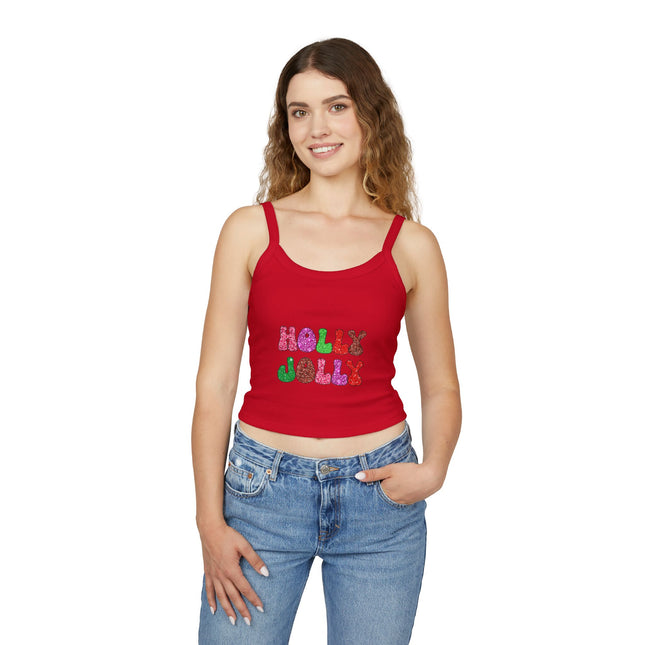Weihnachtsmotiv Damen Spaghettiträger Tank Top 