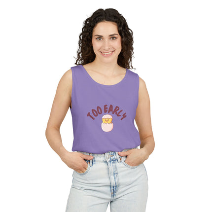 Too Early Tank Top — Cute Morning Chick Graphic Tank