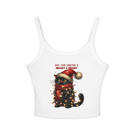 Weihnachtsmotiv Damen Spaghettiträger Tank Top 