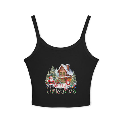 Weihnachtsmotiv Damen Spaghettiträger Tank Top 