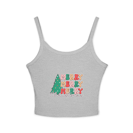 Weihnachtsmotiv Damen Spaghettiträger Tank Top 