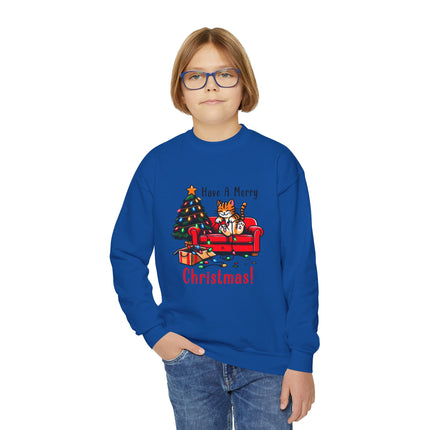 Christmas themed Youth Crewneck Sweatshirt