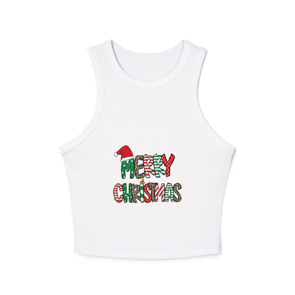 Weihnachtliches Damen Micro Rib Racer Tank Top