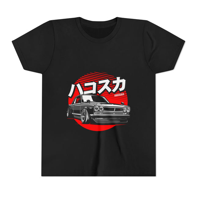 Kurzärmeliges Jugend-T-Shirt mit Auto-Enthusiasten-Motiv
