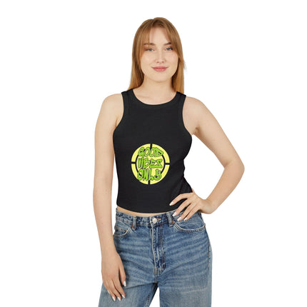 Typography themed Women's Micro Rib Racer Tank Top