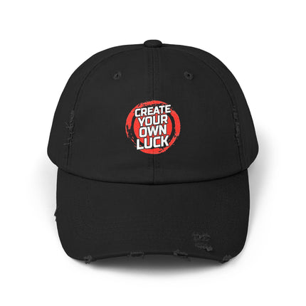 Unisex Distressed Cap mit Typografie-Motiven 
