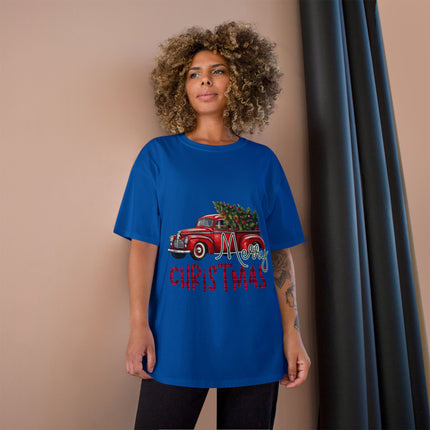Champion-T-Shirt mit Weihnachtsmotiv