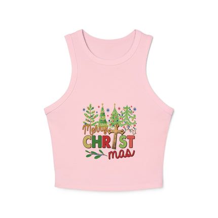 Weihnachtliches Damen Micro Rib Racer Tank Top
