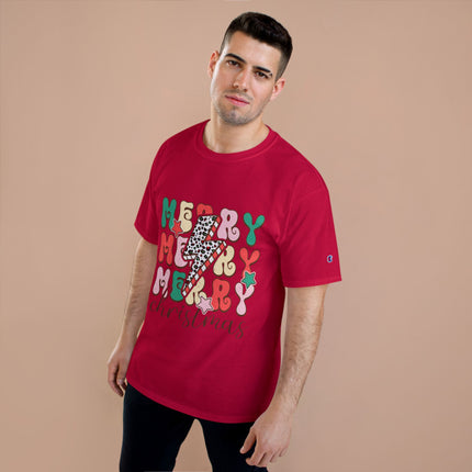 Champion-T-Shirt mit Weihnachtsmotiv