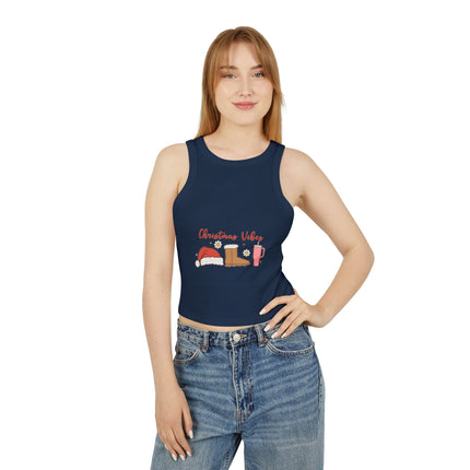 Weihnachtliches Damen Micro Rib Racer Tank Top