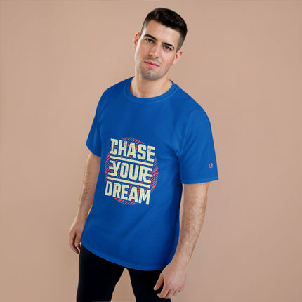 Champion-T-Shirt mit Typografie-Motiv