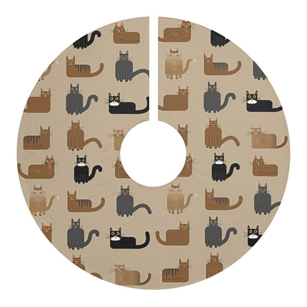Cute Cats Pattern design themed Christmas Tree Skirts
