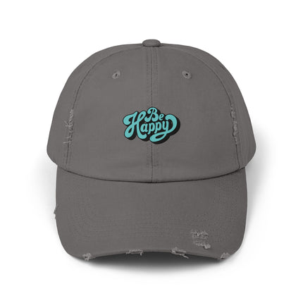 Unisex Distressed Cap mit Typografie-Motiven 