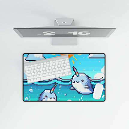 Cute 2 Whale design themed Desk Mats