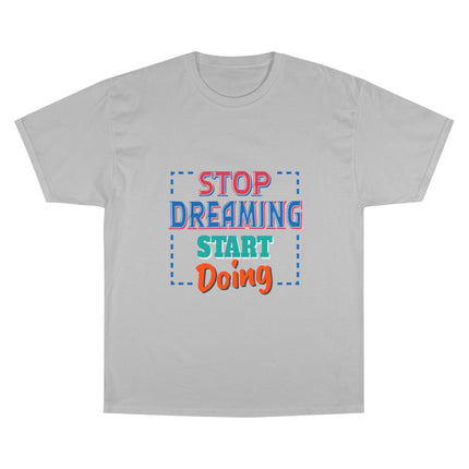 Champion-T-Shirt mit Typografie-Motiv