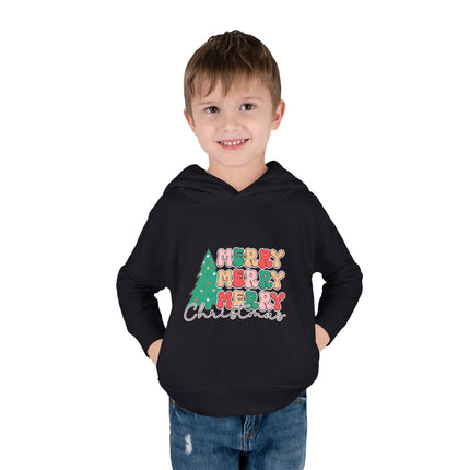 Christmas themed Toddler Pullover Fleece Hoodie