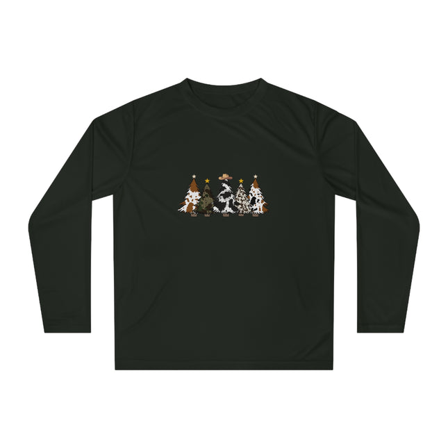 Christmas themed Unisex Performance Long Sleeve Shirt