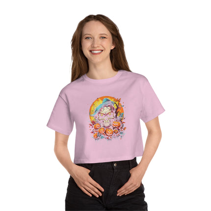 Champion Damen Heritage Cropper T-Shirt mit Halloween-Motiv