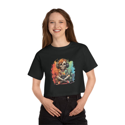 Champion Damen Heritage Cropper T-Shirt mit Halloween-Motiv