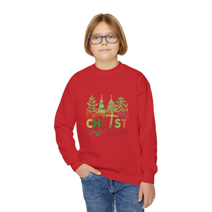 Christmas themed Youth Crewneck Sweatshirt