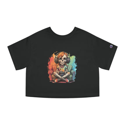Champion Damen Heritage Cropper T-Shirt mit Halloween-Motiv