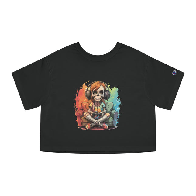 Champion Damen Heritage Cropper T-Shirt mit Halloween-Motiv