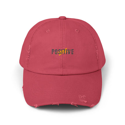 Unisex Distressed Cap mit Typografie-Motiven 
