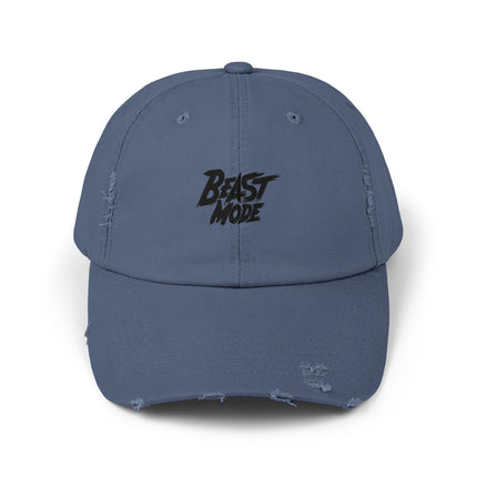Unisex Distressed Cap mit Typografie-Motiven 