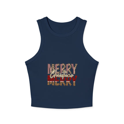 Weihnachtliches Damen Micro Rib Racer Tank Top