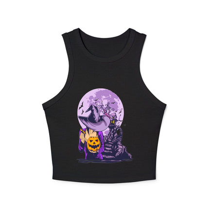 Halloween-Themen Damen Micro Rib Racer Tank Top