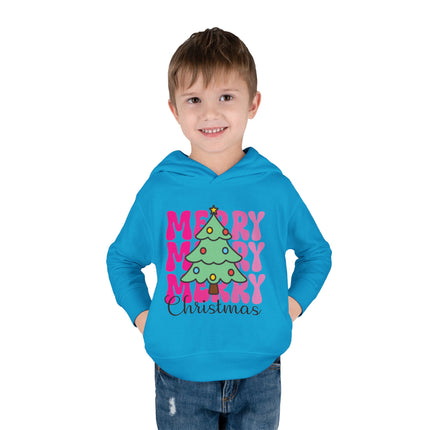 Christmas themed Toddler Pullover Fleece Hoodie