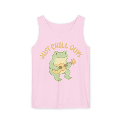 Just Chill Guys Graphic design Unisex Garment-Dyed Tank Top