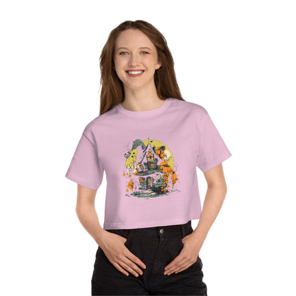 Champion Damen Heritage Cropper T-Shirt mit Halloween-Motiv