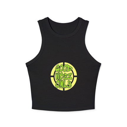 Typography themed Women's Micro Rib Racer Tank Top