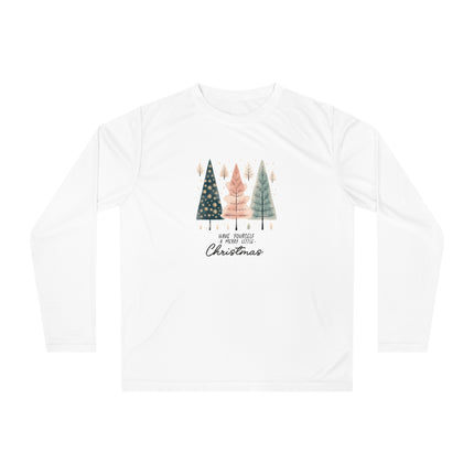 Christmas themed Unisex Performance Long Sleeve Shirt