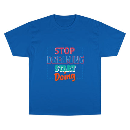 Champion-T-Shirt mit Typografie-Motiv