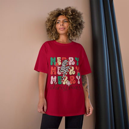 Champion-T-Shirt mit Weihnachtsmotiv