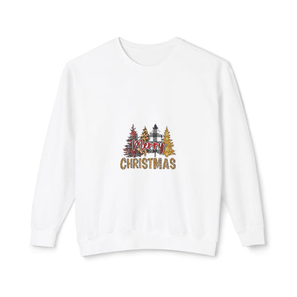 Christmas themed Unisex Lightweight Crewneck Sweatshirt