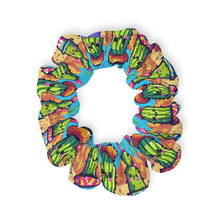 Adorable 3 Catcus smiling design themed Scrunchie