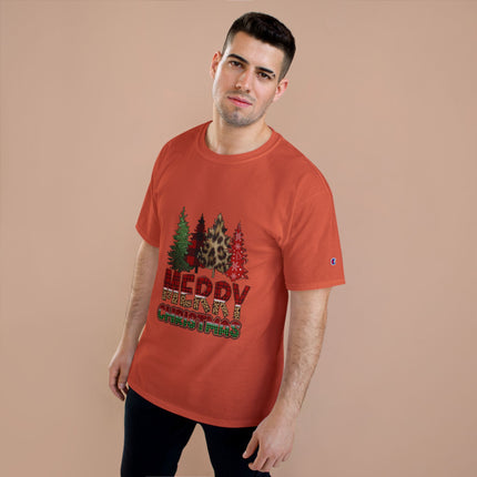 Champion-T-Shirt mit Weihnachtsmotiv