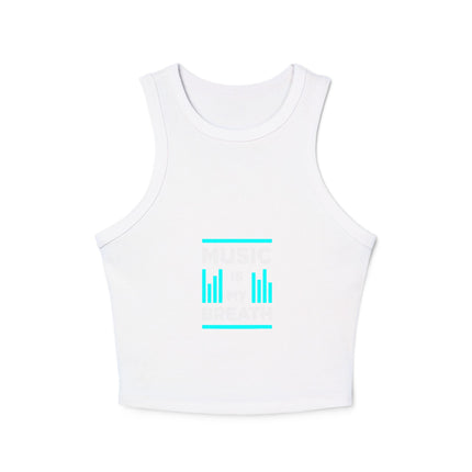 Damen Micro Rib Racer Tank Top mit Typografie-Motiven