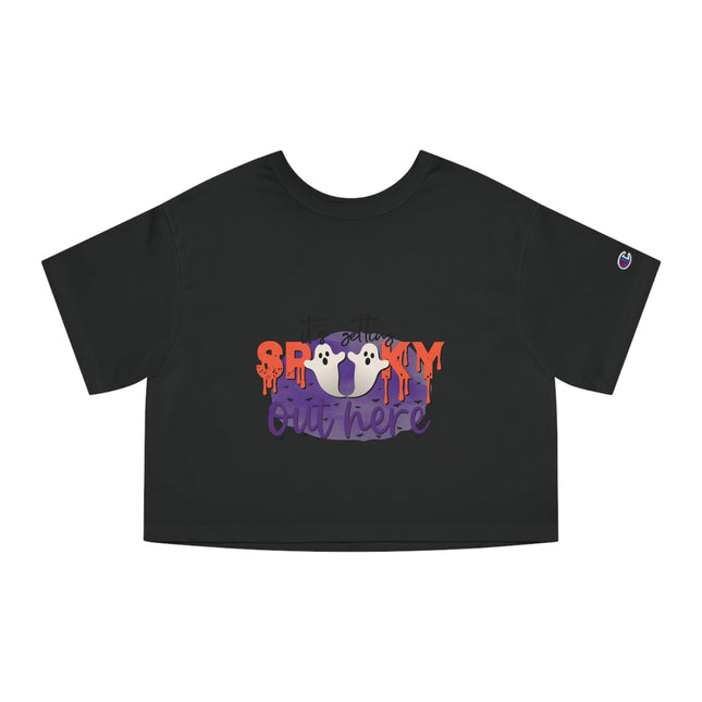 Champion Damen Heritage Cropper T-Shirt mit Halloween-Motiv